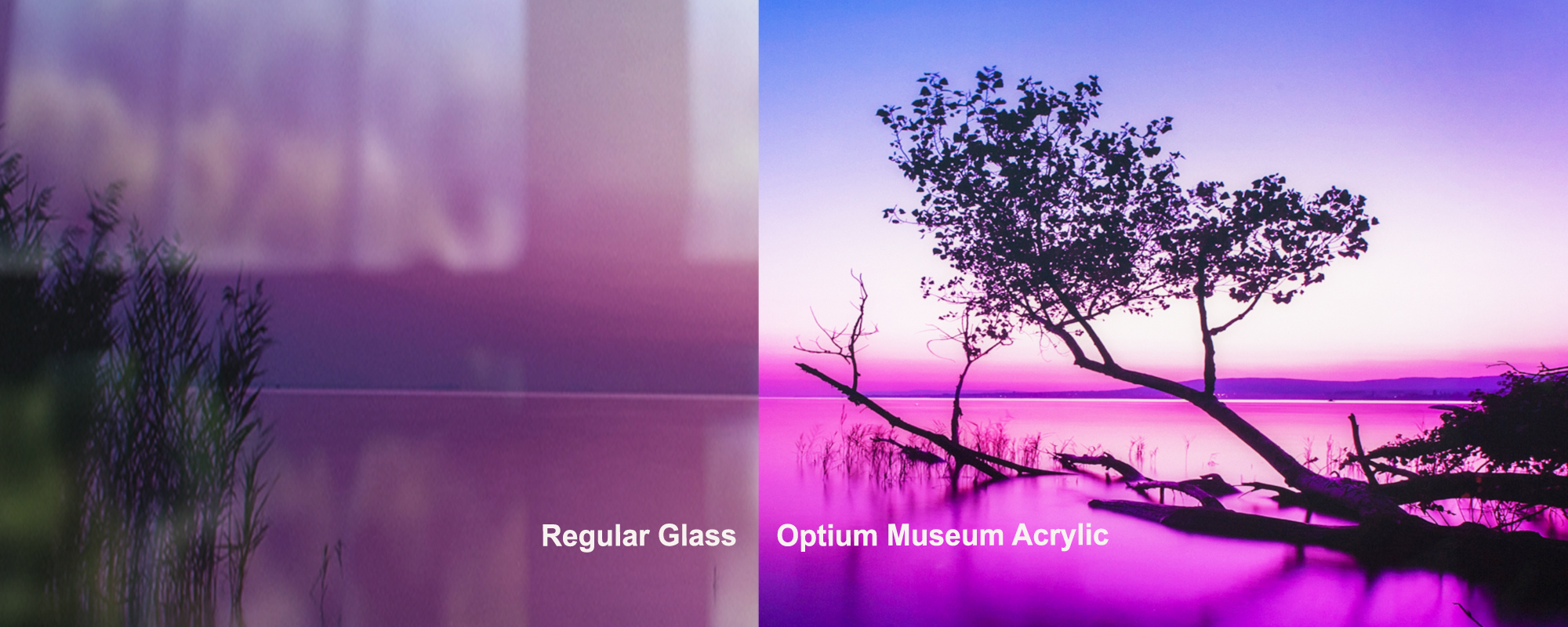 Regular glass vs Optium Museum Acrylic